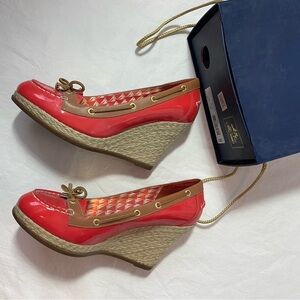 Milly - Sperry Collab Orange Women's Top Siders